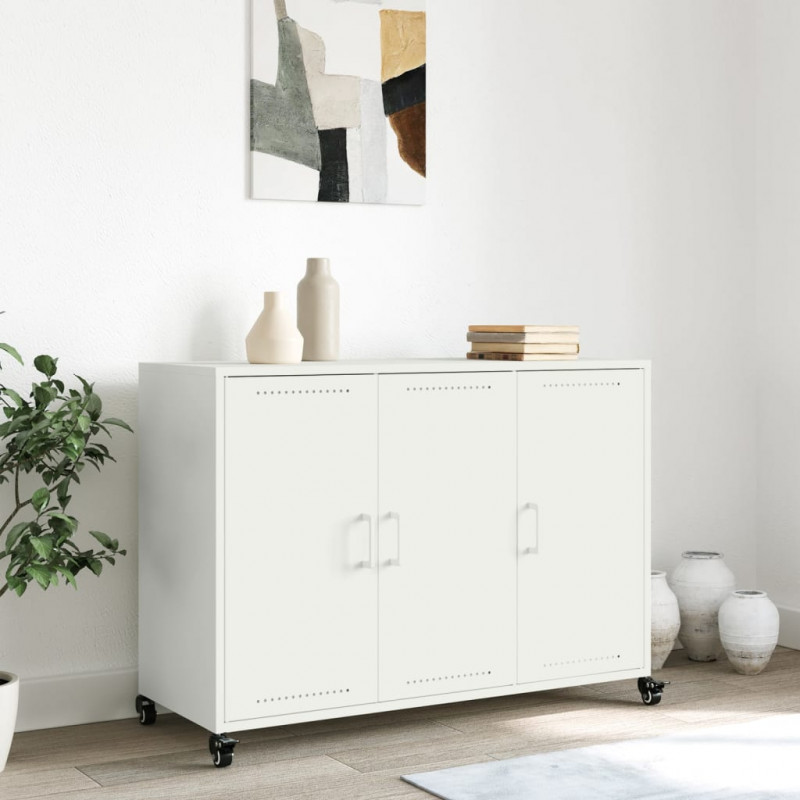 Szafka, biała, 100,5x39x72 cm, stal