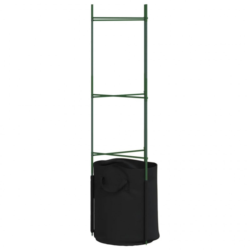 Podpórki do pomidorów z workami, 8 szt., 116 cm, stal i PP