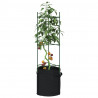 Podpórki do pomidorów z workami, 4 szt., 116 cm, stal i PP