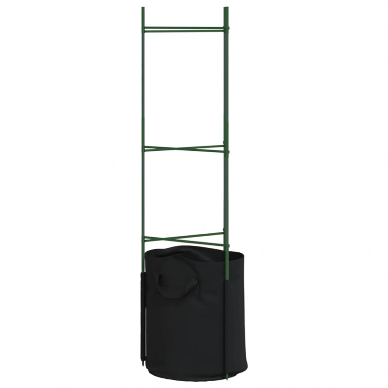 Podpórki do pomidorów z workami, 4 szt., 116 cm, stal i PP