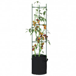 Podpórki do pomidorów z workami, 6 szt., 154 cm, stal i PP