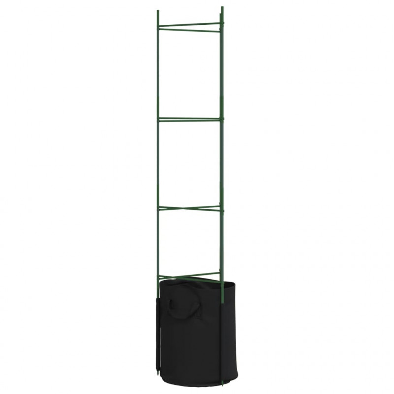 Podpórki do pomidorów z workami, 6 szt., 154 cm, stal i PP