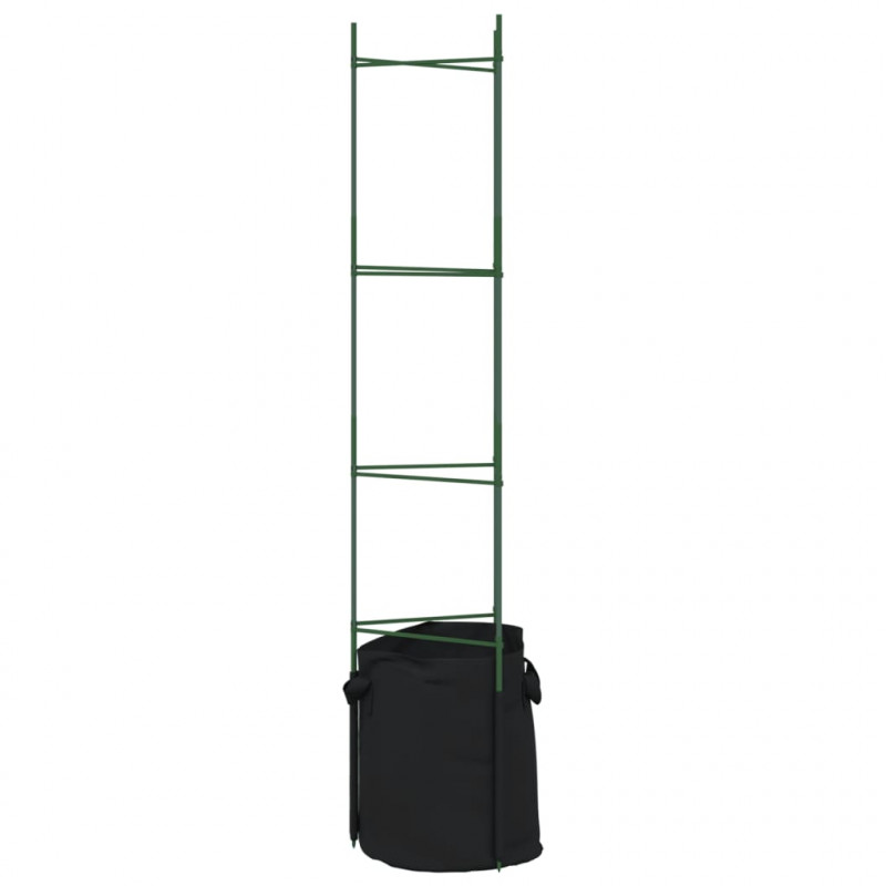 Podpórki do pomidorów z workami, 6 szt., 154 cm, stal i PP
