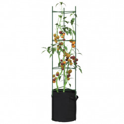 Podpórki do pomidorów z workami, 4 szt., 154 cm, stal i PP