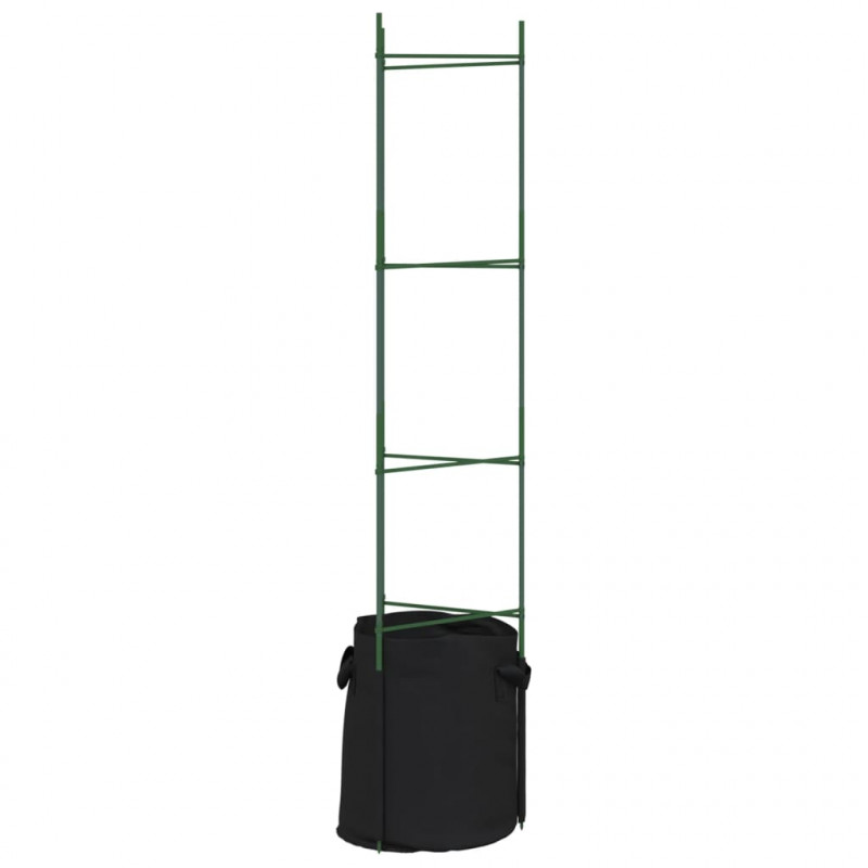 Podpórki do pomidorów z workami, 4 szt., 154 cm, stal i PP