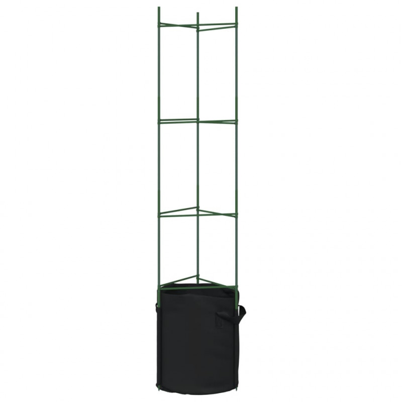 Podpórki do pomidorów z workami, 4 szt., 154 cm, stal i PP