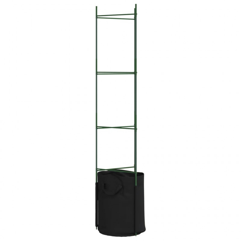 Podpórki do pomidorów z workami, 4 szt., 154 cm, stal i PP