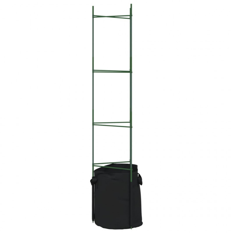 Podpórki do pomidorów z workami, 4 szt., 154 cm, stal i PP