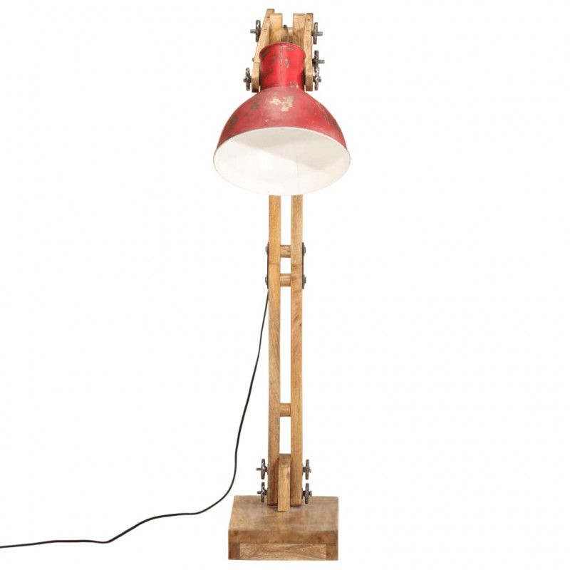 Lampa stojąca, 25 W, postarzany czerwony, 33x25x130-150 cm, E27