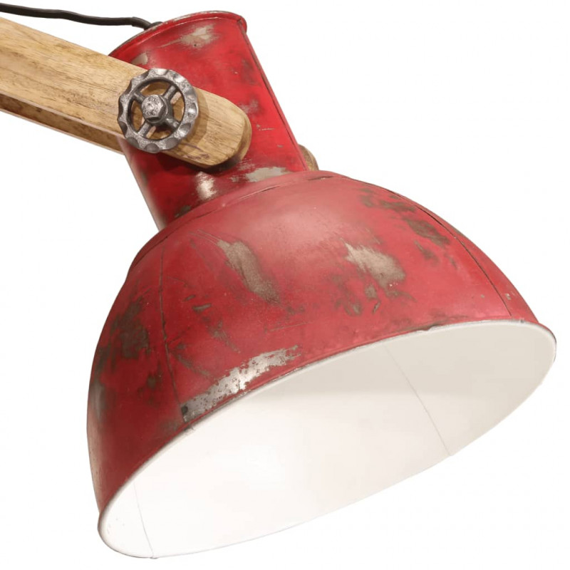 Lampa stojąca, 25 W, postarzany czerwony, 33x25x130-150 cm, E27