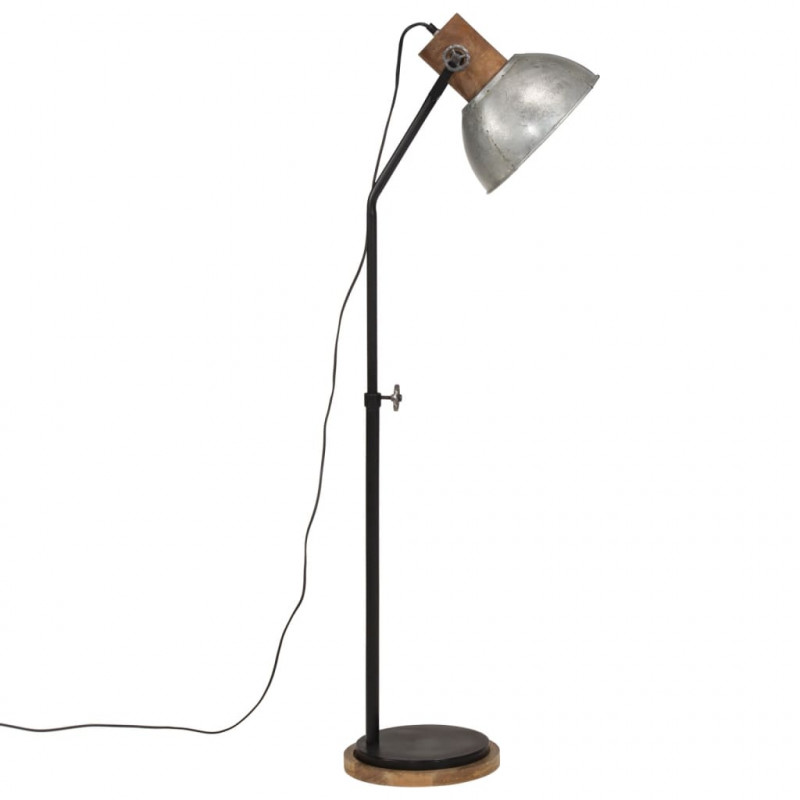 Lampa stojąca, 25 W, srebro vintage, 30x30x100-150 cm, E27
