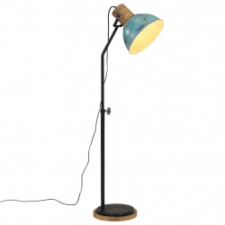 Lampa stojąca, 25 W, postarzany niebieski, 30x30x100-150cm, E27