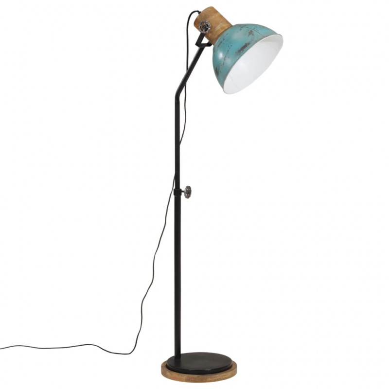 Lampa stojąca, 25 W, postarzany niebieski, 30x30x100-150cm, E27