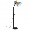 Lampa stojąca, 25 W, postarzany niebieski, 30x30x100-150cm, E27