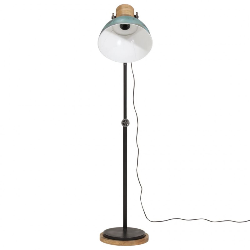 Lampa stojąca, 25 W, postarzany niebieski, 30x30x100-150cm, E27