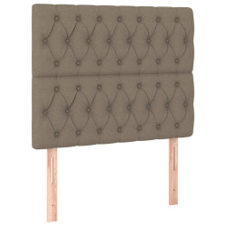 Zagłówki do łóżka, 2 szt., taupe, 90x7x78/88 cm, tkanina