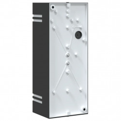 Kinkiety zewnętrzne, 2 szt., czarne, stal nierdzewna