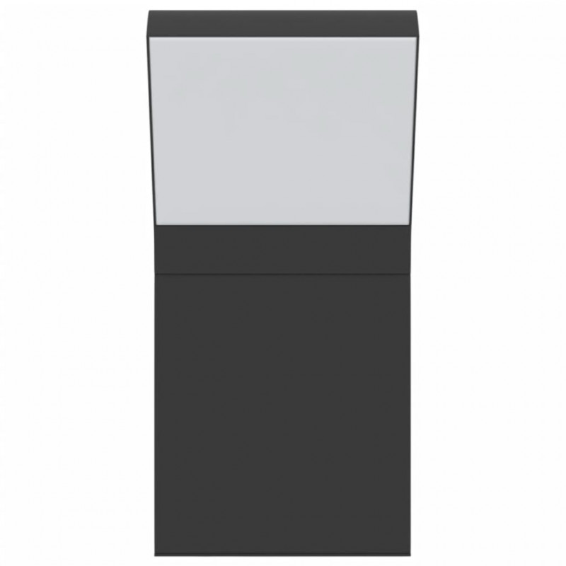 Kinkiety zewnętrzne LED, 2 szt., czarne, odlewane aluminium