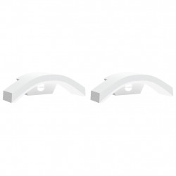 Zewnętrzne kinkiety LED z czujnikami, 2 szt., białe, aluminium