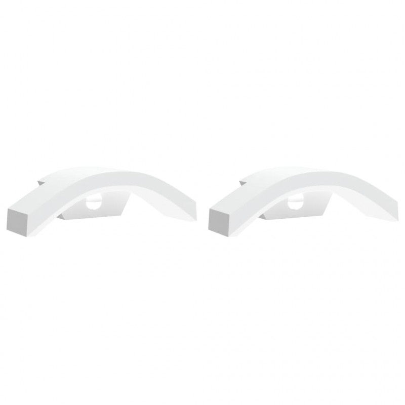Zewnętrzne kinkiety LED z czujnikami, 2 szt., białe, aluminium
