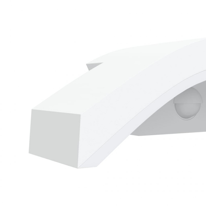 Zewnętrzne kinkiety LED z czujnikami, 2 szt., białe, aluminium