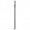 Lampy ogrodowe na słupku, 3 szt., srebrne, 100 cm, stal