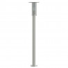 Lampy ogrodowe na słupku, 3 szt., srebrne, 100 cm, stal