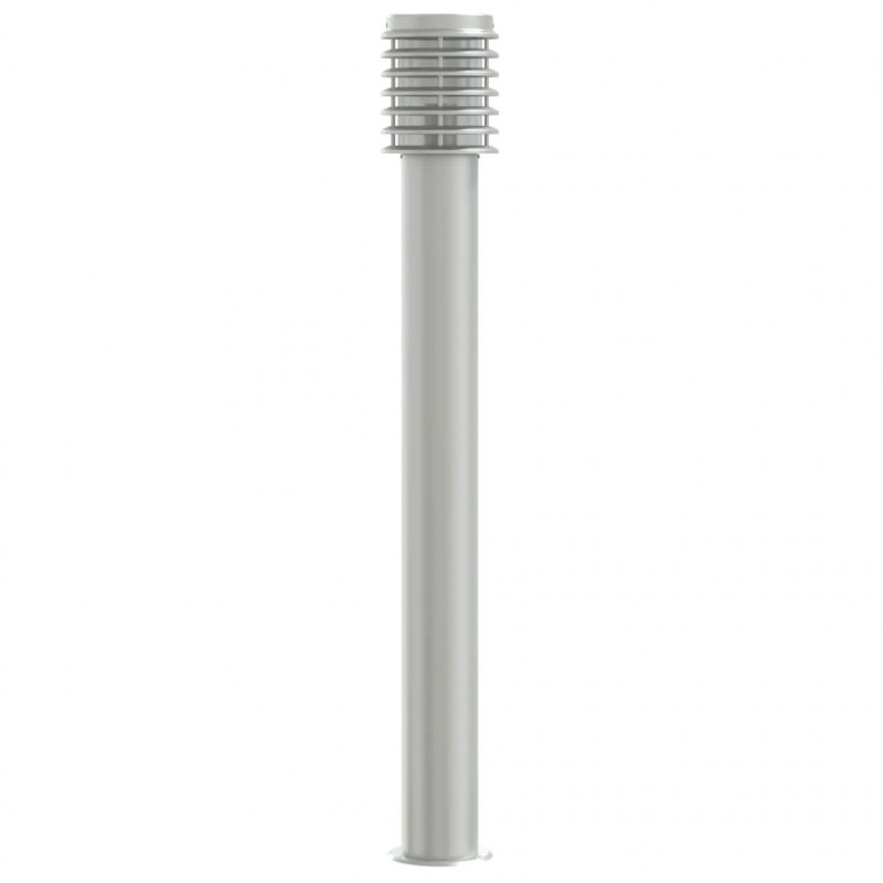 Lampa ogrodowa na słupku, srebrna, 100 cm, stal nierdzewna