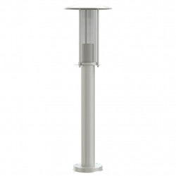 Lampy ogrodowe na słupku, 3 szt., srebrne, 60 cm, stal
