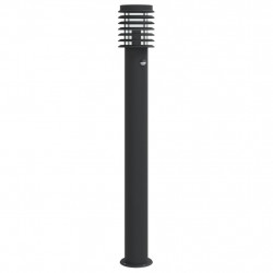 Lampa ogrodowa na słupku, z czujnikiem, czarna, 110 cm, stal