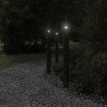 Lampa ogrodowa na słupku, z czujnikiem, czarna, 110 cm, stal