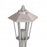 Lampy ogrodowe na słupku, 3 szt., srebrne, 120 cm, stal