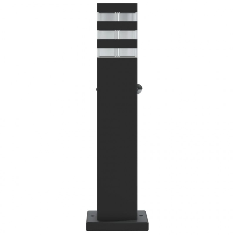 Zewnętrzne lampy stojące, z czujnikami, 3 szt., czarne, 50 cm