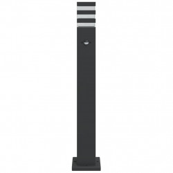 Zewnętrzne lampy stojące, z czujnikami, 3 szt., czarne, 80 cm