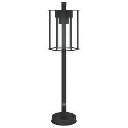 Lampy ogrodowe stojące, 3 szt., czarne, 60 cm, stal nierdzewna