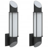 Kinkiety zewnętrzne, 2 szt., czarne, stal nierdzewna