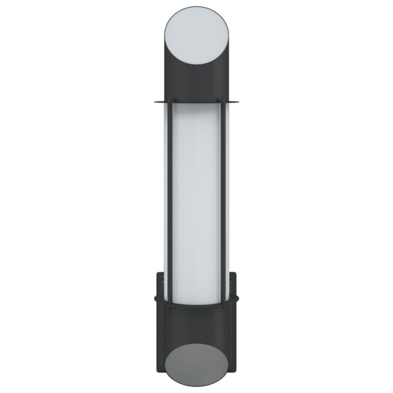 Kinkiety zewnętrzne, 2 szt., czarne, stal nierdzewna