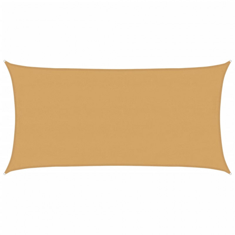 Żagiel przeciwsłoneczny, 160 g/m², piaskowy, 4x7 m, HDPE