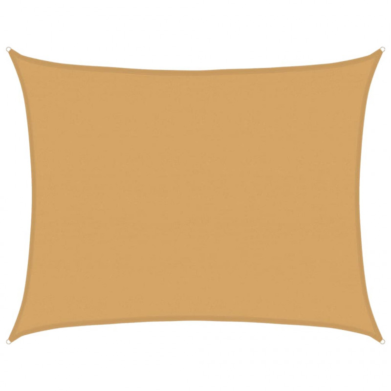 Żagiel przeciwsłoneczny, 160 g/m², piaskowy, 6x7 m, HDPE