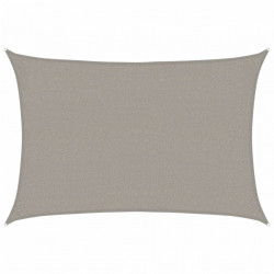 Żagiel przeciwsłoneczny, 160 g/m², jasnoszary, 2x3 m, HDPE