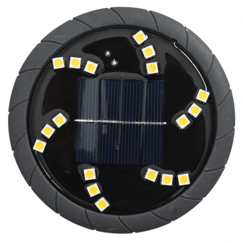 Solarne lampki gruntowe, z kolcami, 4 szt., ciepłe białe