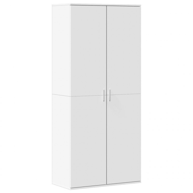 Szafka na buty, biała, 80x39x178 cm, materiał drewnopochodny