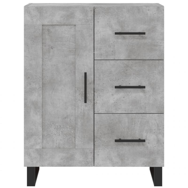 Witrynka, szarość betonu 69,5x34x180 cm materiał drewnopochodny