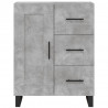 Witrynka, szarość betonu 69,5x34x180 cm materiał drewnopochodny