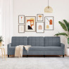 Sofa 3-osobowa, ciemnoszara, 210 cm, obita aksamitem