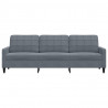 Sofa 3-osobowa, ciemnoszara, 210 cm, obita aksamitem