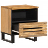Szafka nocna, 40x34x46 cm, lite surowe drewno mango
