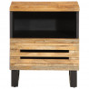 Szafka nocna, 40x34x46 cm, lite surowe drewno mango