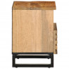 Szafka nocna, 40x34x46 cm, lite surowe drewno mango