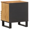 Szafka nocna, 40x34x46 cm, lite surowe drewno mango